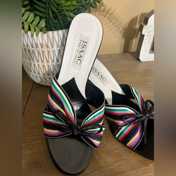 Isaac Colorful Kitten Heel Designer Isaac Mizrahi Italian Women's Size 9 - Picture 12 of 16